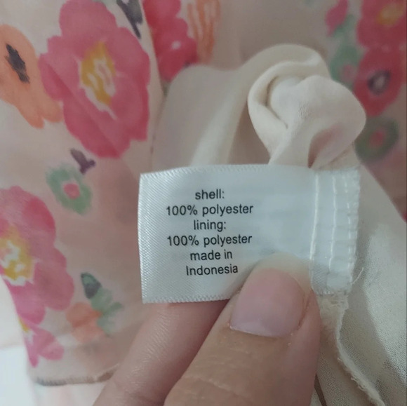 Lane Bryant Pink Floral Cold Shoulder Layered Blouse in Size 18 - Picture 8 of 8